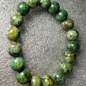 10MM Green Turquoise Natural Crystal Bracelet